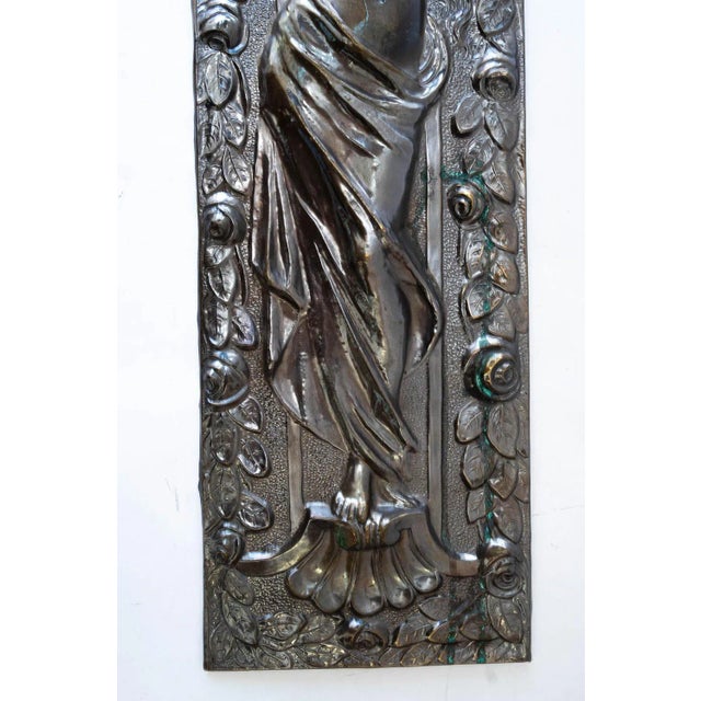 Jugendstil Brass Relief with Floral Motif, 1908 For Sale - Image 3 of 10