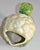 1970s Majolica Green White Cauliflower Ceramic Pitcher Italy Mark Lord & Taylor For Sale - Image 9 of 15