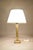 NeoclassicalBrass Classical Column Table Lamp with Ornate Capital and Square Pedestal, Europe, 1950s For Sale - Image 15 of 17