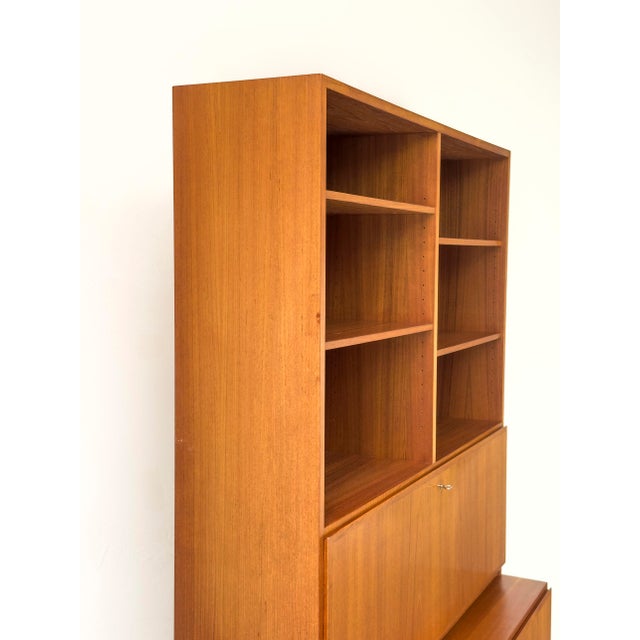 Vintage Teak Bookcase with Desk from Omann Jun, 1960s For Sale - Image 15 of 18