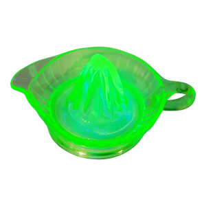 1940s Vaseline Glass Citrus Juicer