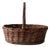 Vintage Wicker Gathering Basket For Sale