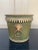 French Green & Gold Tole Cachepot With Lion Head Handles and Pierced Gallery Rim For Sale In South Bend - Image 6 of 8