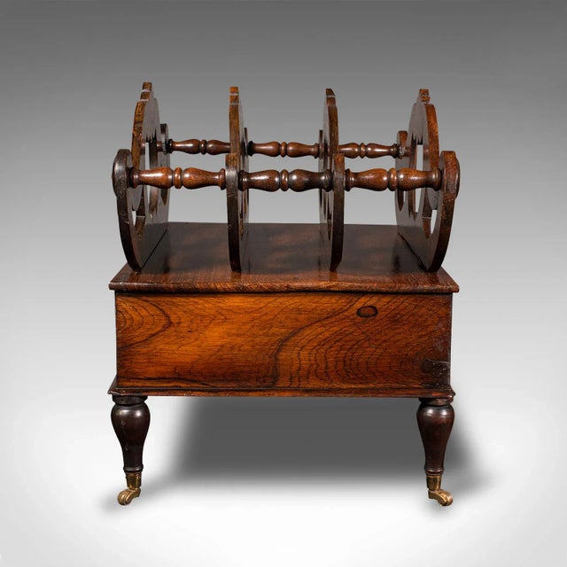 English 1820s Antique Regency English Canterbury Stand For Sale - Image 3 of 11