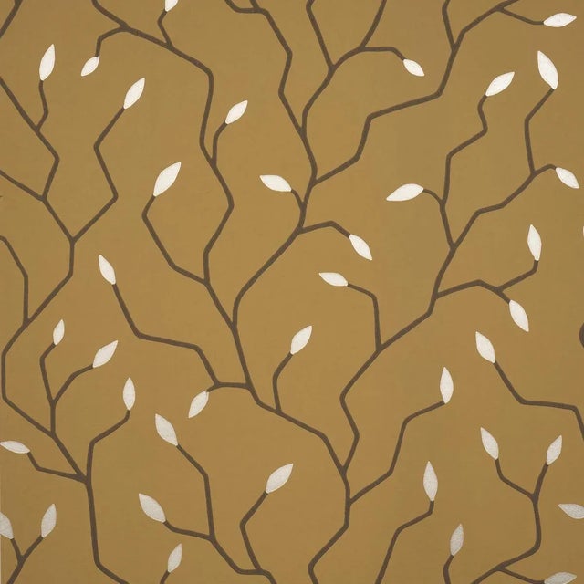 Schumacher Cymbeline Wallpaper In Gold For Sale