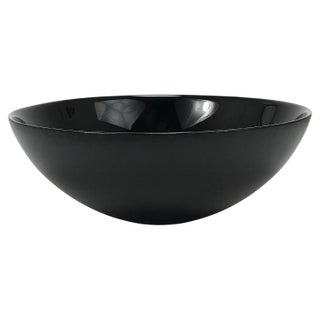 Large Black Centerpiece Glass Bowl from Riedel X Mesa, Italy, 1980s For Sale