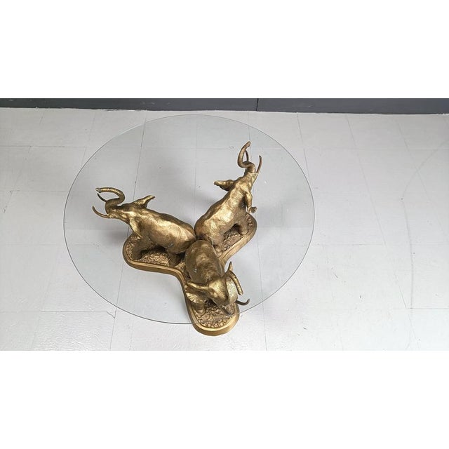 Vintage Brass Elephant Coffee Table, 1970s For Sale - Image 6 of 10