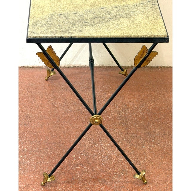 Maison Jansen Style Gilt-Iron Arrow Motif Side Table, France, 1970s For Sale In Greensboro - Image 6 of 18