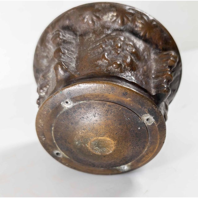 18th Century or Earlier French Heavy Bronze Mortar For Sale - Image 9 of 10