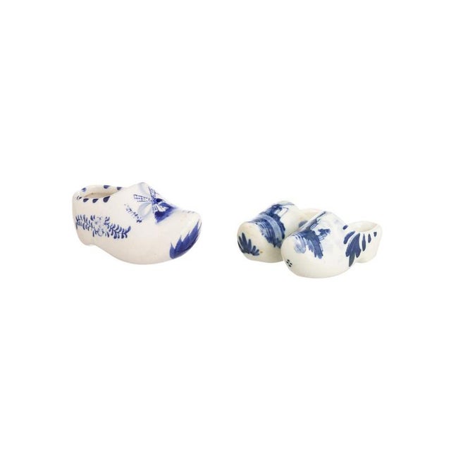 Miniature Earthenware Delft Clogs, 19th Century, Set of 2 For Sale - Image 6 of 6