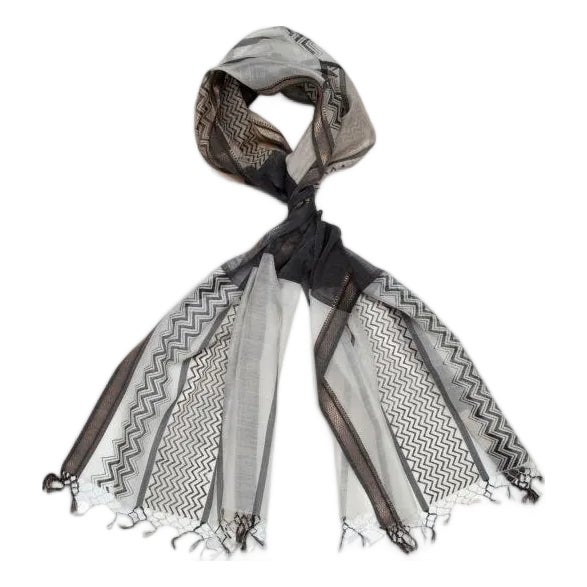 Aurora Black/Bisque Chevron Scarf For Sale