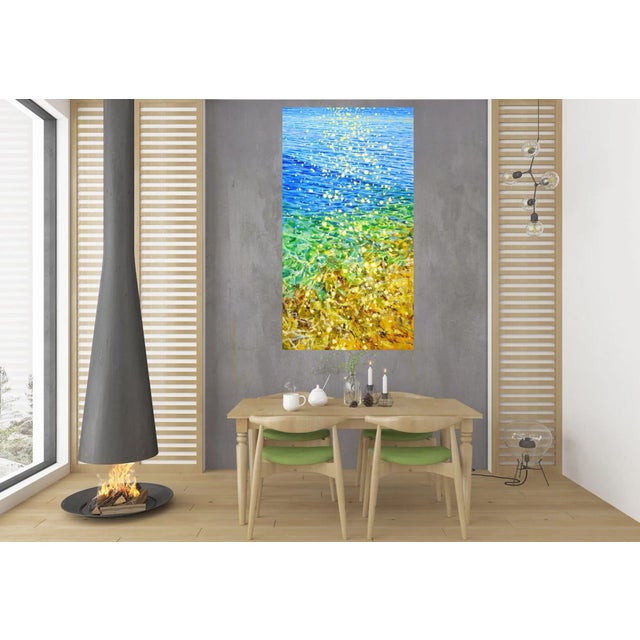 Textile Glare of the Sun on the Water 5. Original, Modern, Painting For Sale - Image 7 of 9
