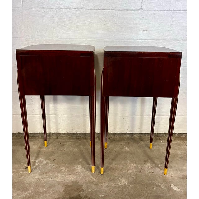 Vintage Art Deco Demilune Side Tables Company of Master Craftsmen W. & J. Sloane For Sale - Image 10 of 12