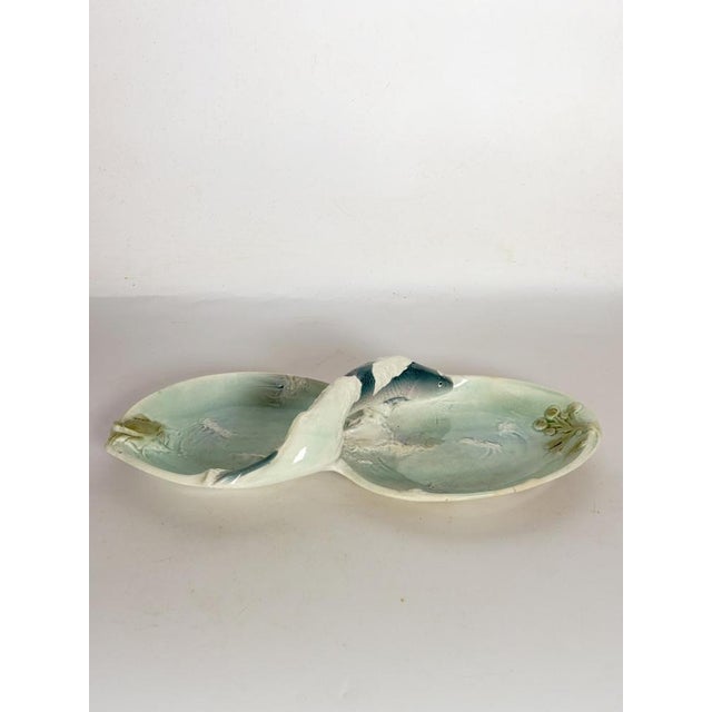 Art Nouveau Majolica Trinket Dish with Fish Decoration, France, 1920s For Sale - Image 6 of 13