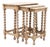20th Century French Oak Nesting Tables With Barley Twist Legs - Set of 3 For Sale