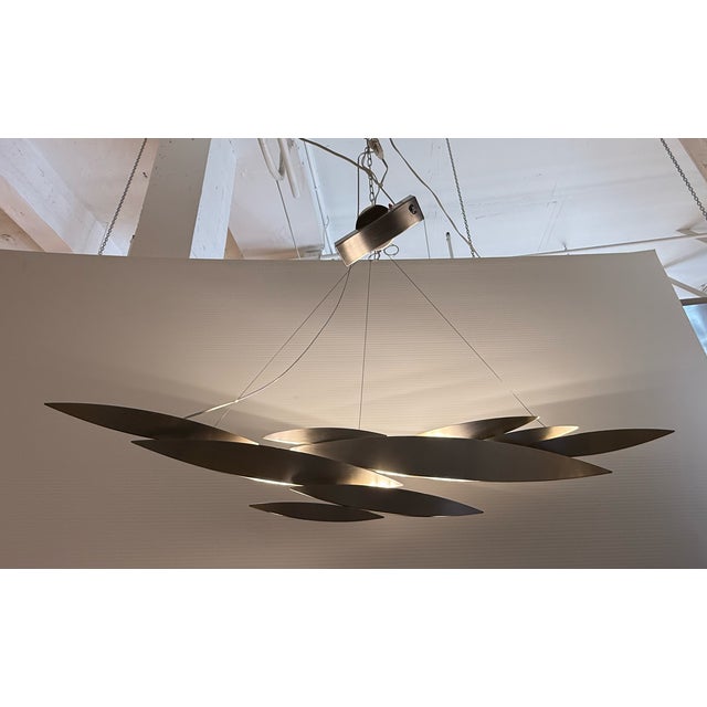 Dodo Arslan for Terzani I Lucci Argentati Linear Chandelier, Brushed Nickel For Sale - Image 14 of 15