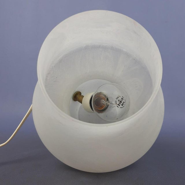 Modern Murano Glass & Marble Effect Mushroom Table Lamp, 1970s For Sale - Image 12 of 18