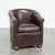 English Style Dark Cowhide Leather Club Chair with Ball Legs For Sale - Image 11 of 11