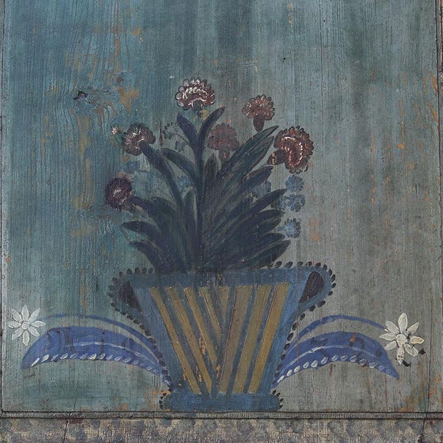 An exceptional antique painted bridal chest from southern Germany—specifically, the Swabian Alps—dated 1860. A remarkable...