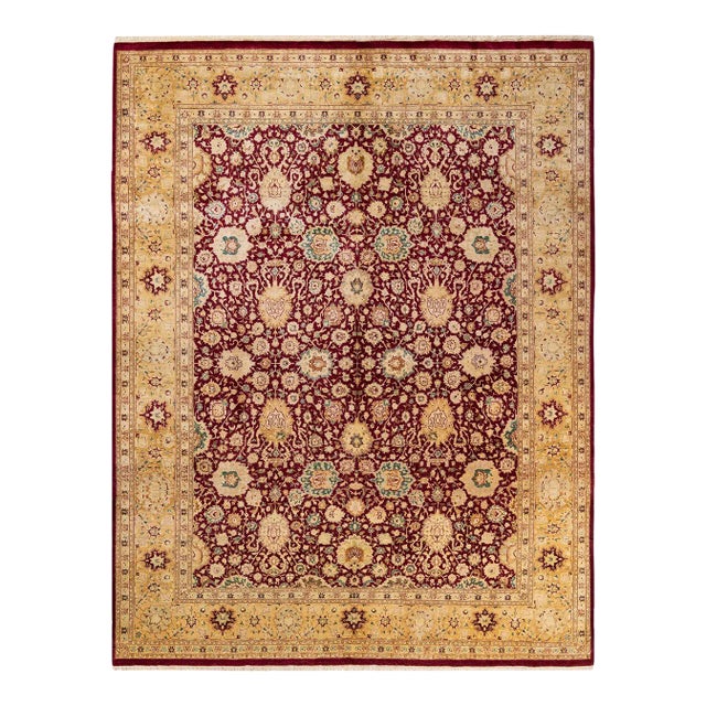 Mogul, One-of-a-Kind Hand-Knotted Area Rug in Red, 7' 10" x 10' 3" For Sale