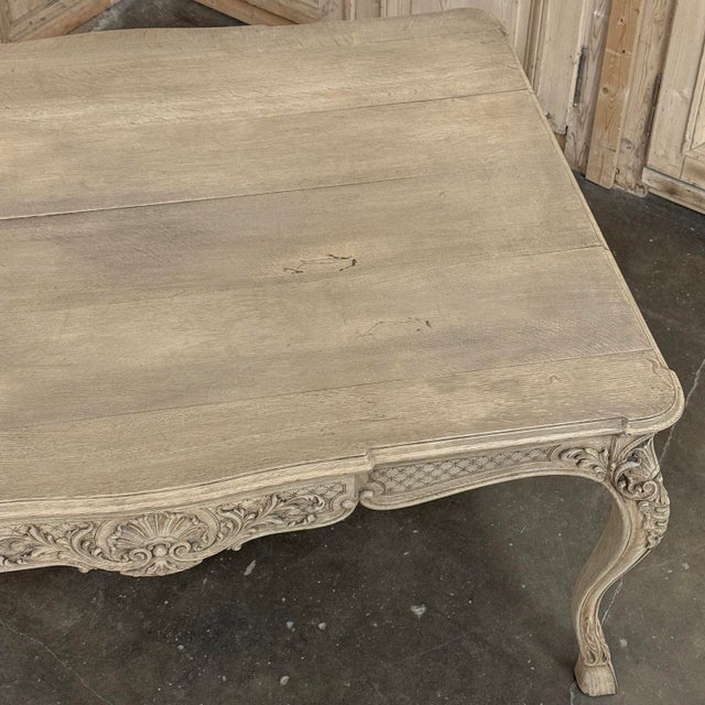 Antique Country French Liégeoise Régence Stripped Oak Dining Table or Writing Desk For Sale - Image 18 of 18
