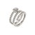 18k White Gold 1.07ct Diamond Spiral Wrap Pear Halo Flexible Band Ring, Size 7.5 For Sale - Image 4 of 8