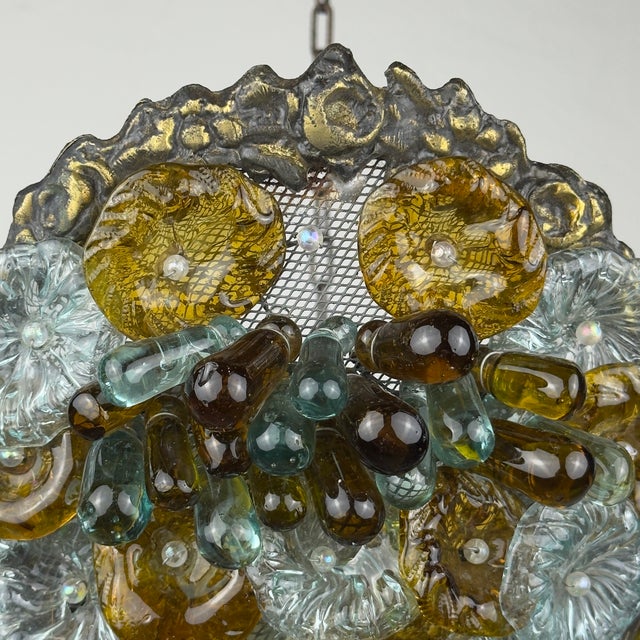 Antique Murano Glass Pendant Lamp, Italy, 1910s For Sale - Image 14 of 18