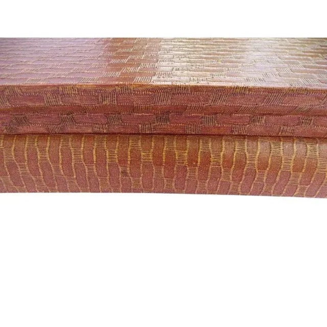 Baker Furniture Company Asian Inspired Baker Raffia Wrapped Coffee Table For Sale - Image 4 of 5