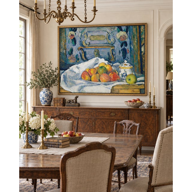 French 1876 Vintage Apple Still Life Art Print, French Wall Art by Paul Cézanne - 24" X 20" For Sale - Image 3 of 7
