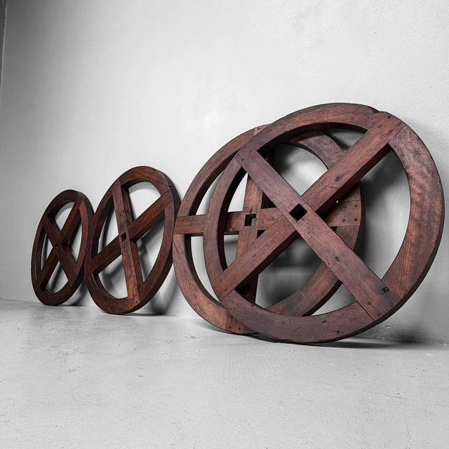 Japanese Wooden Itomaki Winding Wheel, 1920s For Sale - Image 13 of 18