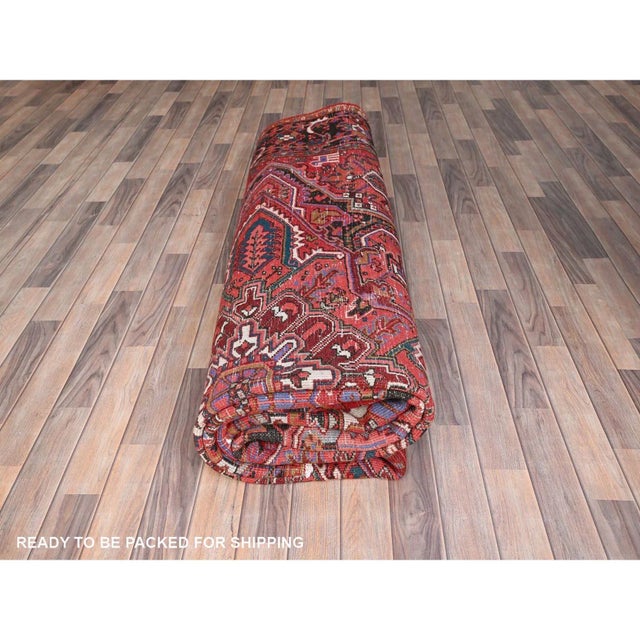 1960 Red Vintage Persian Rug For Sale - Image 11 of 12
