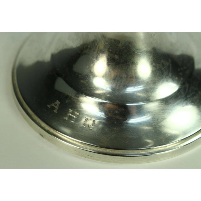 Silver Newport Gorham Sterling Silver & Clear Glass Sauce Boat Goblet Beaker For Sale - Image 8 of 11