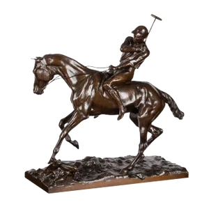 Joseph Cuvelier, Polo Player, 1870, Bronze