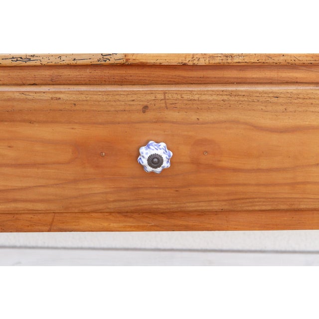 Amber Antique French Fruitwood Provincial Console For Sale - Image 8 of 9