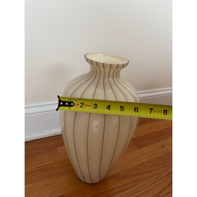 Mid 20th Century Mid-Century Modern Giant Striped Glass Baluster Vase For Sale - Image 5 of 8