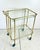 Vintage Art Deco Brass Bar Cart For Sale - Image 9 of 12