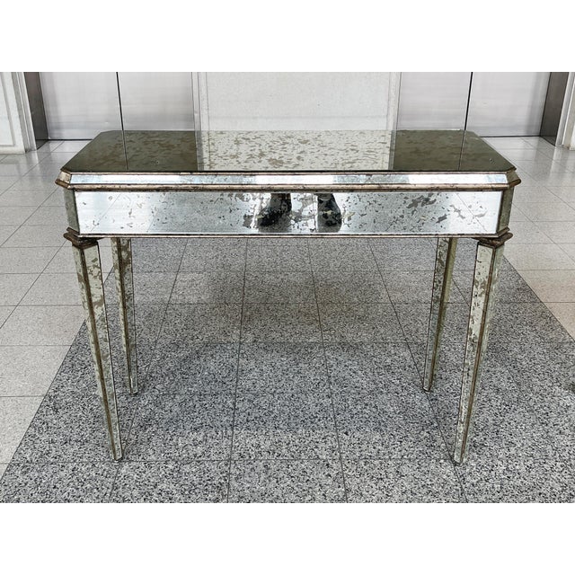 Mid 20th Century Neoclassical Style Mirrored Console Tables - A Pair For Sale - Image 5 of 10
