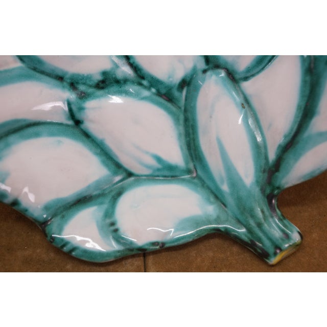 Ceramic 4 Mid 19th Century Italian Majolica Artichoke Leaf Bowls Italy 7" For Sale - Image 7 of 8
