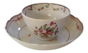 19th Century Chinese Export Tea Cup and Saucer
