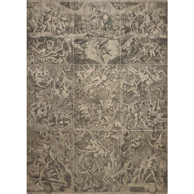 Roman School Artist, Saint Michael the Archangel Chasing Away Rebel Angels, 1600s-1700s, Oil on Canvas, Framed For Sale - Image 15 of 16