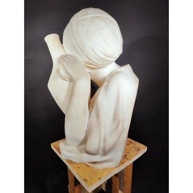 White 19th Century Italian Marble Sculpture, 1880s For Sale - Image 8 of 12