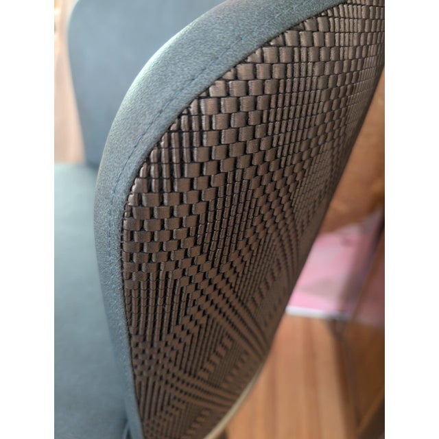 Plastic Set of 4 Superior Seating Hospitality Teal Kravet Vinyl Barstools For Sale - Image 7 of 8