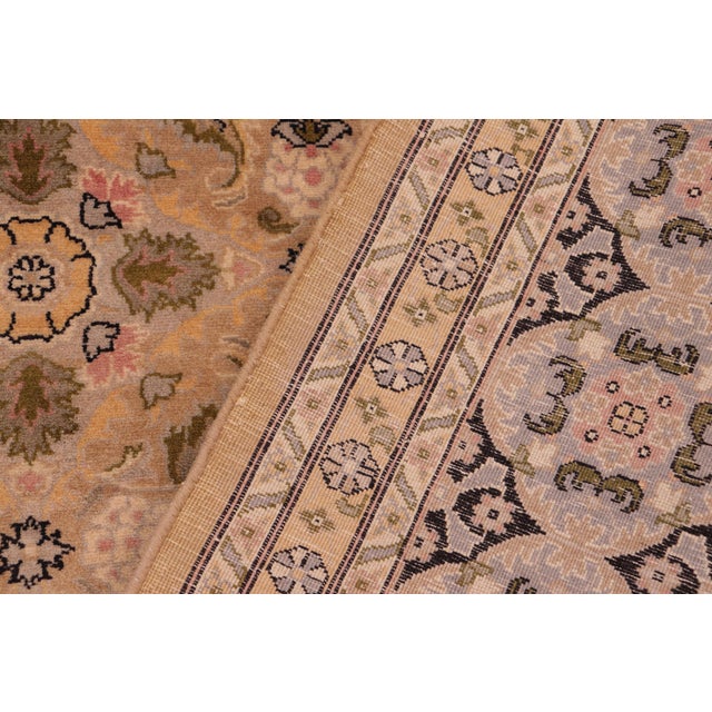 Textile Elegant Gulzar Pak-Persian Gold/Black Wool Rug - 8'1'' X 10'1'' For Sale - Image 7 of 9
