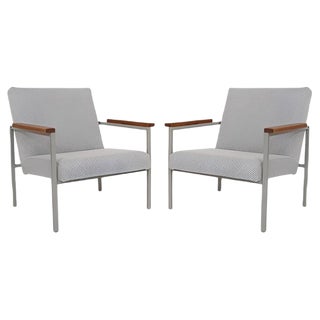 Set of Mid-Century Dutch Lounge Chairs, 1960s For Sale