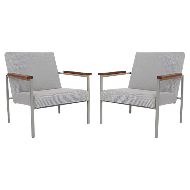 Set of Mid-Century Dutch Lounge Chairs, 1960s For Sale