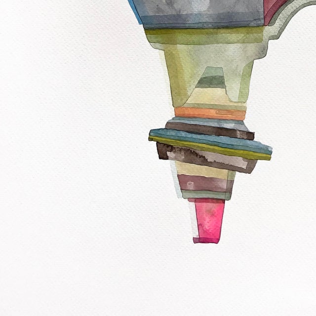 Palm Springs in Pastels - Original Desert Architecture Watercolor Painting on Paper For Sale In Los Angeles - Image 6 of 6