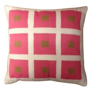 Jonathan Adler Pink Square Pillow For Sale