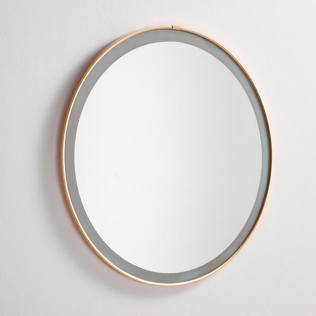 Vintage Metal Framed Mirror, 1970s For Sale - Image 12 of 12