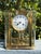 Art Deco Antique French Art Deco Crystal Regulator Mantel Clock With Curved Glass For Sale - Image 3 of 12