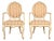 Karges French Provincial Louis XV Cream Lacquered and Gold Gilt Armchairs or Dining Chairs, Pair For Sale